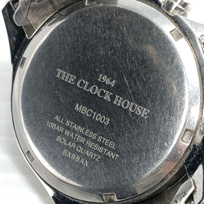 【中古品】【メンズ】 THE CLOCK HOUSE ザ･クロックハウス CHRONOGRAPH SOLAR WATCH MBC1003 クロノグラフ ソーラー 腕時計 197-261030-rt-25-tagh カラー：シルバー/ホワイト 万代Net店