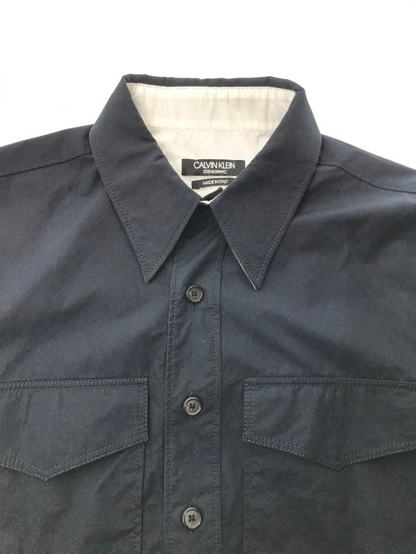 【中古品】【メンズ】 CALVIN KLEIN WESTERN SHIRT 205W39NYC RAF期 ウエスタン シャツ 長袖シャツ トップス 141-260803-ki-09-tagh サイズ：US38 カラー：ネイビー 万代Net店