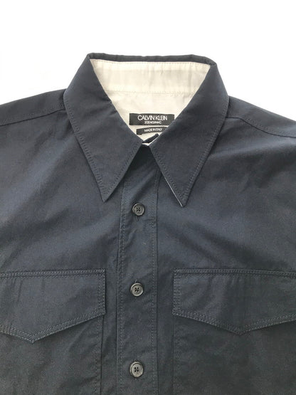 【中古品】【メンズ】 CALVIN KLEIN WESTERN SHIRT 205W39NYC RAF期 ウエスタン シャツ 長袖シャツ トップス 141-260803-ki-09-tagh サイズ：US38 カラー：ネイビー 万代Net店