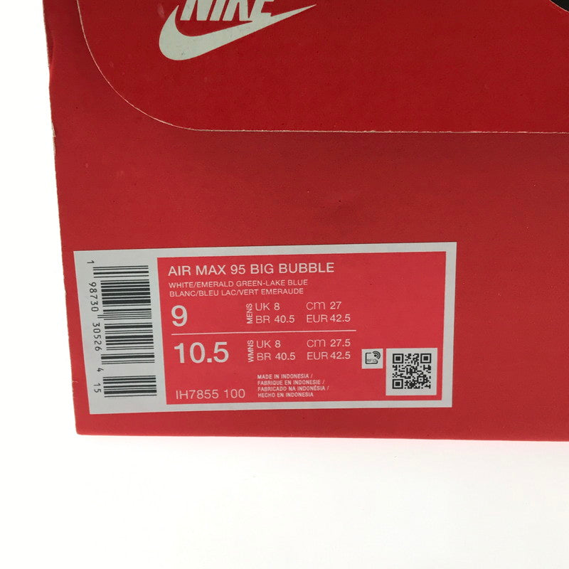 【中古品】【メンズ】 NIKE ナイキ AIR MAX 95 BIG BUBBLE SLATE IH7855-100 エア マックス 95 スニーカー 靴 160-260730-rt-16-tagh サイズ：27cm US9 カラー：ホワイト/ブルー 万代Net店