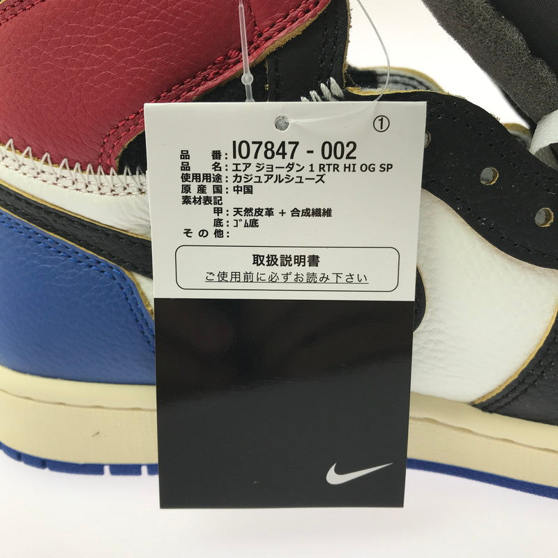 【中古美品】【メンズ】 NIKE ナイキ × FRAGMENT DESIGN フラグメント デザイン × UNION ユニオン AIR JORDAN 1 HIGH OG BLACK VARSITY RED IO7847-002 靴 160-260730-rt-11-tagh サイズ：27cm US9 カラー：BLACK/WHITE-VARSITYRED 万代Net店