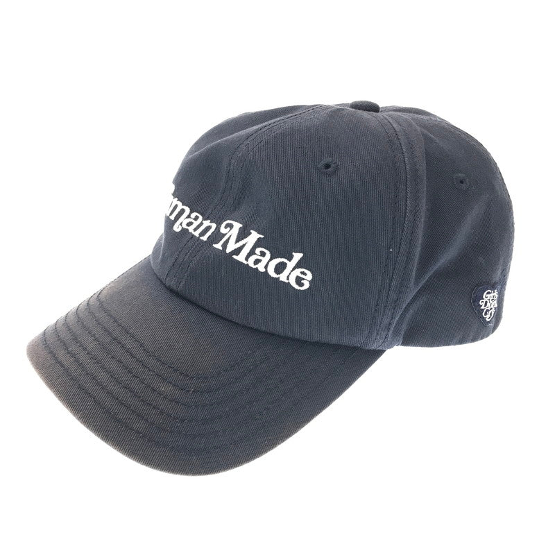 【中古品】【メンズ】 HUMAN MADE ヒューマンメイド × GIRLS DON'T CRY ガールズドントクライ LOGO 6 PANEL CAP ロゴ 6パネルキャップ 帽子 188-260802-hi-11-tagh サイズ：F カラー：ネイビー 万代Net店