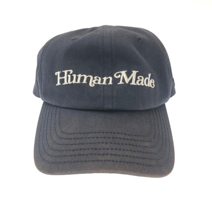 【中古品】【メンズ】 HUMAN MADE ヒューマンメイド × GIRLS DON'T CRY ガールズドントクライ LOGO 6 PANEL CAP ロゴ 6パネルキャップ 帽子 188-260802-hi-11-tagh サイズ：F カラー：ネイビー 万代Net店
