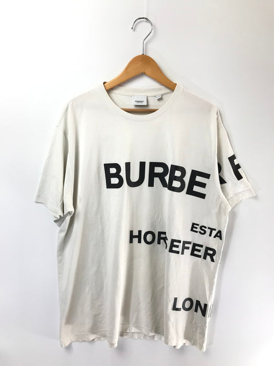 【中古品】【メンズ】 BURBERRY バーバリー 8040691 HORSE FERRY PRINT OVERSIZE S/S TEE ホース フェリー プリント オーバーサイズ 半袖 Tシャツ 141-260803-ty-10-tagh サイズ：M カラー：ホワイト 万代Net店
