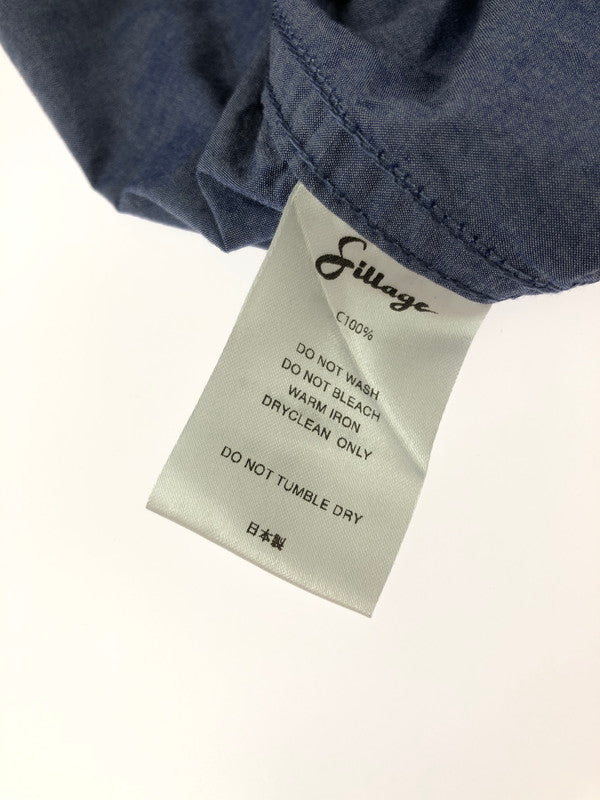 【中古品】【メンズ】 SILLAGE シラージ L/S PULLOVER LONG SHIRT LIGHT BLUE ロングスリーブ プルオーバー ロング シャツ トップス 140-260726-rt-21-tagh サイズ：F カラー：ブルー 万代Net店