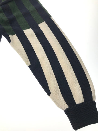 【中古品】【メンズ】 TOMMY HILFIGER トミー ヒルフィガー 90's MULTI STRIPE COTTON KNIT マルチ ストライプ コットン ニット 146-260726-rt-18-tagh サイズ：XL カラー：グリーン 万代Net店