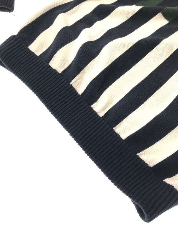 【中古品】【メンズ】 TOMMY HILFIGER トミー ヒルフィガー 90's MULTI STRIPE COTTON KNIT マルチ ストライプ コットン ニット 146-260726-rt-18-tagh サイズ：XL カラー：グリーン 万代Net店