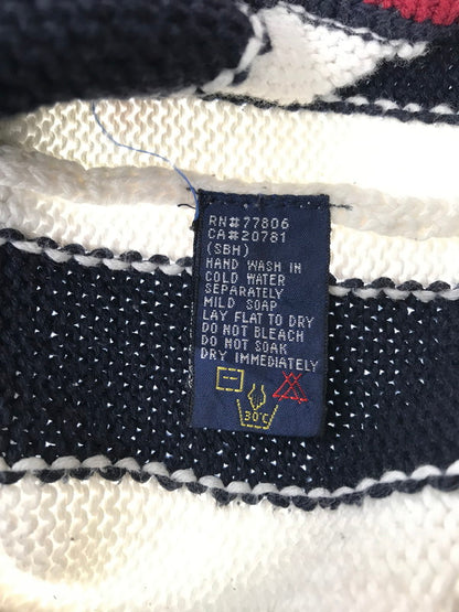 【中古品】【メンズ】 TOMMY HILFIGER トミー ヒルフィガー 90's MULTI STRIPE COTTON KNIT マルチ ストライプ コットン ニット 146-260726-rt-18-tagh サイズ：XL カラー：グリーン 万代Net店