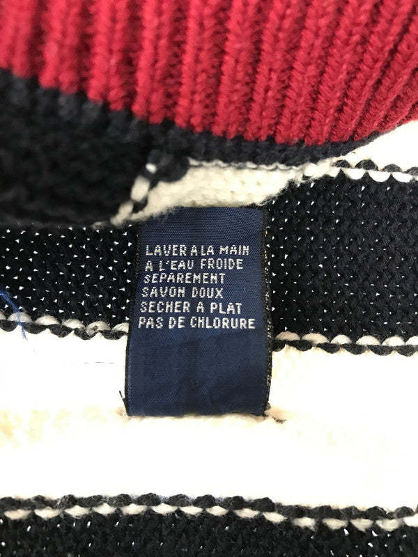 【中古品】【メンズ】 TOMMY HILFIGER トミー ヒルフィガー 90's MULTI STRIPE COTTON KNIT マルチ ストライプ コットン ニット 146-260726-rt-18-tagh サイズ：XL カラー：グリーン 万代Net店