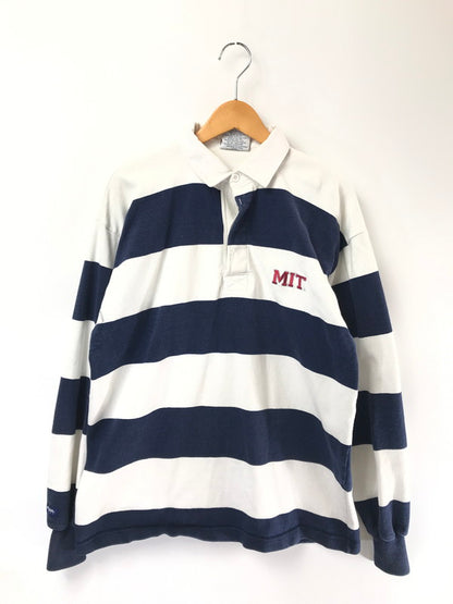 【中古品】【メンズ】 BARBARIAN バーバリアン MTE BODER RUGBY LS SHIRT WHITE NAVY ラグビー ロングスリーブ シャツ トップス 146-260726-rt-16-tagh サイズ：XL カラー：ホワイト/ネイビー 万代Net店