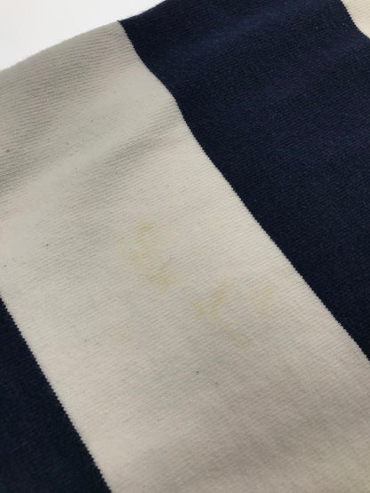 【中古品】【メンズ】 BARBARIAN バーバリアン MTE BODER RUGBY LS SHIRT WHITE NAVY ラグビー ロングスリーブ シャツ トップス 146-260726-rt-16-tagh サイズ：XL カラー：ホワイト/ネイビー 万代Net店