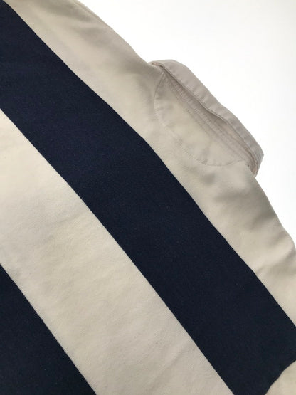 【中古品】【メンズ】 BARBARIAN バーバリアン MTE BODER RUGBY LS SHIRT WHITE NAVY ラグビー ロングスリーブ シャツ トップス 146-260726-rt-16-tagh サイズ：XL カラー：ホワイト/ネイビー 万代Net店
