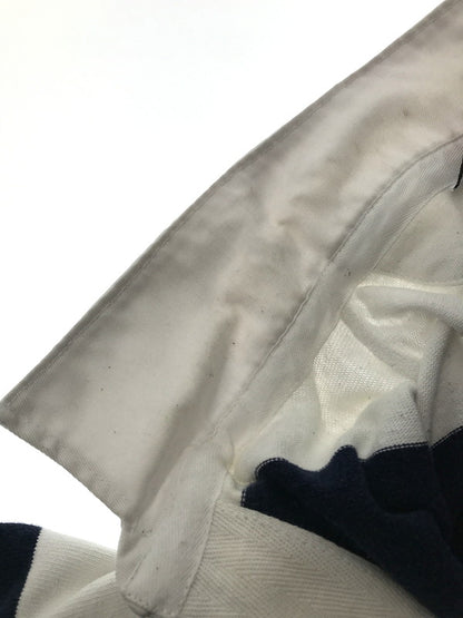 【中古品】【メンズ】 BARBARIAN バーバリアン MTE BODER RUGBY LS SHIRT WHITE NAVY ラグビー ロングスリーブ シャツ トップス 146-260726-rt-16-tagh サイズ：XL カラー：ホワイト/ネイビー 万代Net店
