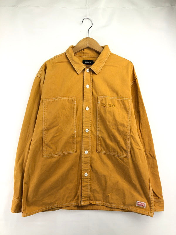 【中古品】【メンズ】 XLARGE エクストラ ラージ STITCH WORK SHIRT YELLOW 01194402 ワーク シャツ 長袖シャツ トップス 142-260726-rt-22-tagh サイズ：XL カラー：オレンジ 万代Net店