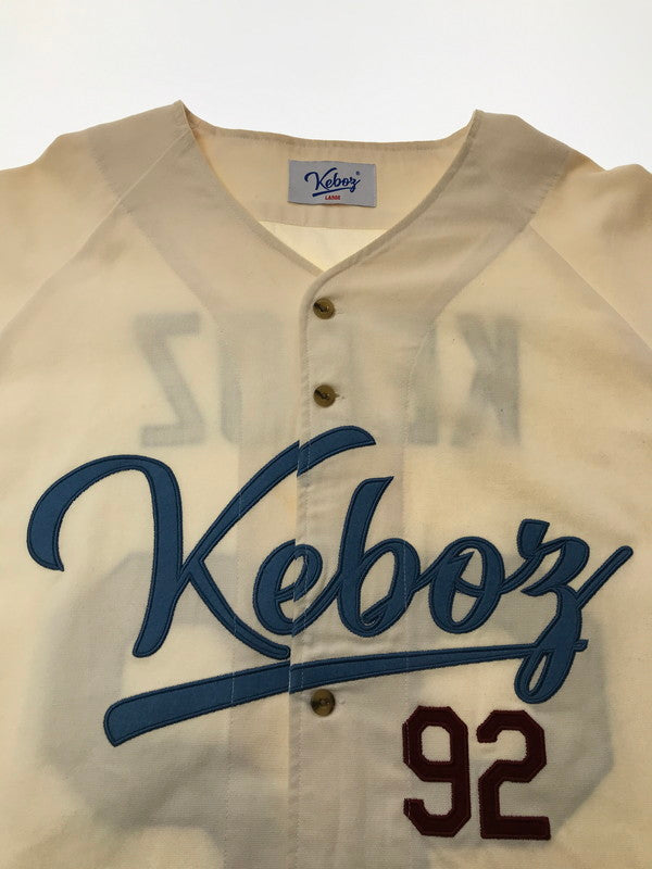 【中古品】【メンズ】 KEBOZ ケボス CLASSIC BASEBALL SHIRT ASAHIKAWA クラシック ベースボール シャツ トップス 142-260726-rt-14-tagh サイズ：L カラー：ベージュ 万代Net店