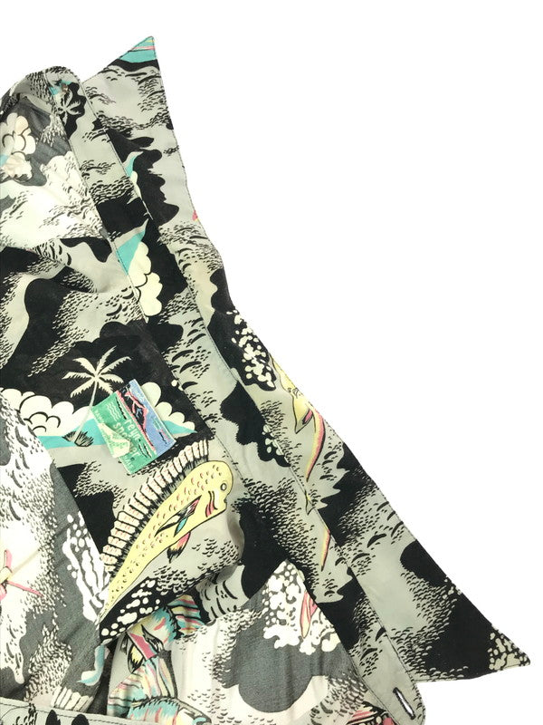 【中古品】【メンズ】 REYN SPOONER レイン スプーナー 80～90's FISH ALOHA SS SHIRT 80～90年代 アロハ ショートスリーブ シャツ トップス 146-260726-rt-10-tagh サイズ：XL カラー：ブラック系 万代Net店