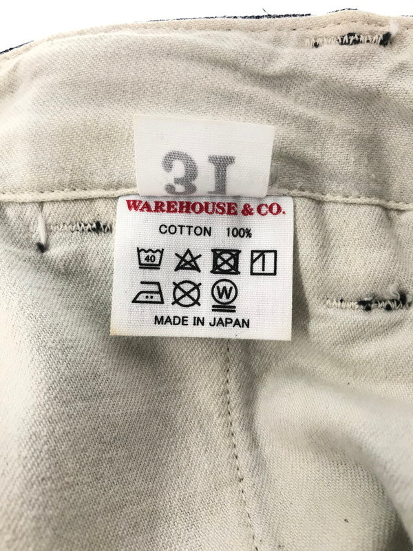 【中古品】【メンズ】 WAREHOUSE ウエア ハウス DUCK DIGGER U.S.NAVY DENIM TROUSERS PANTS ダッグ ディガー デニム トラウザー ジーンズ 日本製 ボトムス 153-260729-rt-26-tagh サイズ：31 カラー：インディゴ 万代Net店