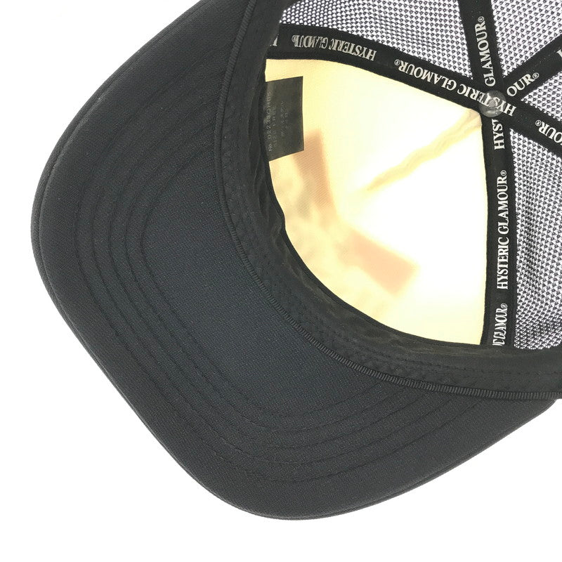 【中古品】【メンズ】 HYSTERIC GLAMOUR ヒステリックグラマー GUITAR GIRL MESH CAP 02233QH05 ギター ガール メッシュキャップ 帽子 185-260802-hi-12-tagh サイズ：F カラー：ブラック 万代Net店