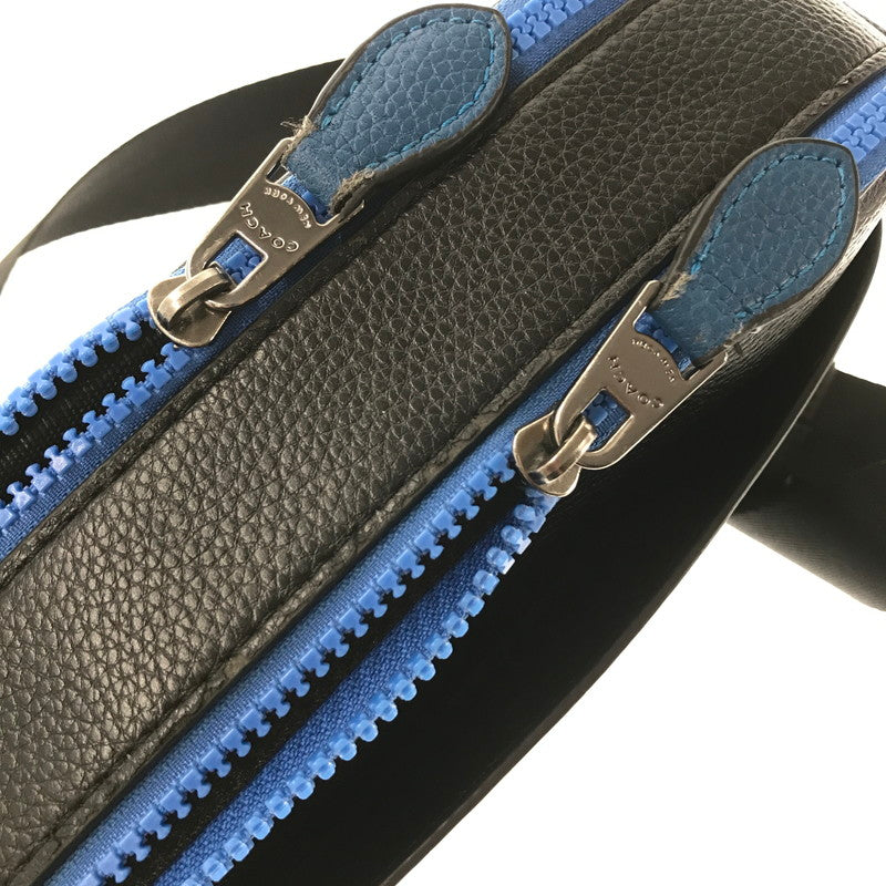 【ジャンク品】【メンズ】 COACH コーチ × SNOOPY スヌーピー コラボ SIGNATURE SHOULDER BAG C4027 シグネチャー ショルダーバッグ カバン 180-260802-hi-19-tagh カラー：ブラック/ブルー 万代Net店