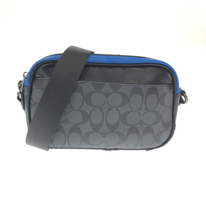 【ジャンク品】【メンズ】 COACH コーチ × SNOOPY スヌーピー コラボ SIGNATURE SHOULDER BAG C4027 シグネチャー ショルダーバッグ カバン 180-260802-hi-19-tagh カラー：ブラック/ブルー 万代Net店