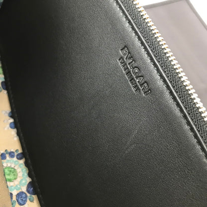 【現状渡し品】【メンズ】 S.BULGARI ブルガリ LONG WALLET BLACK 長財布 コレツィオーネ 初期ロゴ 181-260806-su-06-tagh カラー：ブラック 万代Net店
