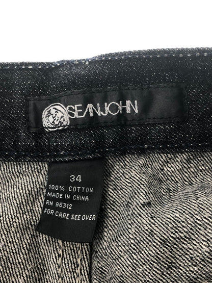 【中古品】【メンズ】 SEAN JOHN ショーンジョン BLACK DENIM SHORTS ブラック デニム ショートパンツ ボトムス 157-260731-rt-01-tagh サイズ：34 カラー：ブラック 万代Net店