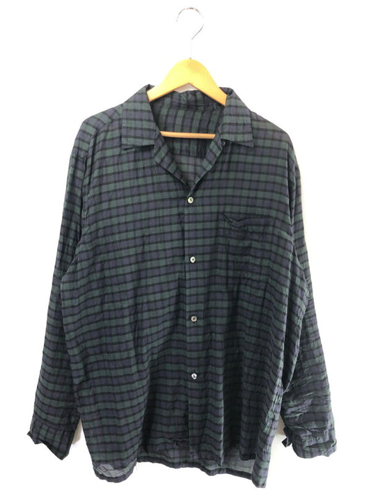 【中古品】【メンズ】 URU ウル 24AW OPEN COLLAR L S SHIRT CHECK 24FCSK01 2024秋冬 オープンカラー長袖シャツ トップス ドメスティックブランド 140-260730-su-03-tagh サイズ：2 カラー：グリーン 万代Net店
