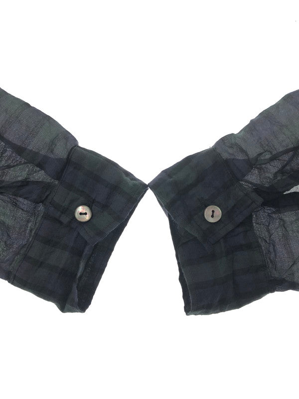 【中古品】【メンズ】 URU ウル 24AW OPEN COLLAR L S SHIRT CHECK 24FCSK01 2024秋冬 オープンカラー長袖シャツ トップス ドメスティックブランド 140-260730-su-03-tagh サイズ：2 カラー：グリーン 万代Net店