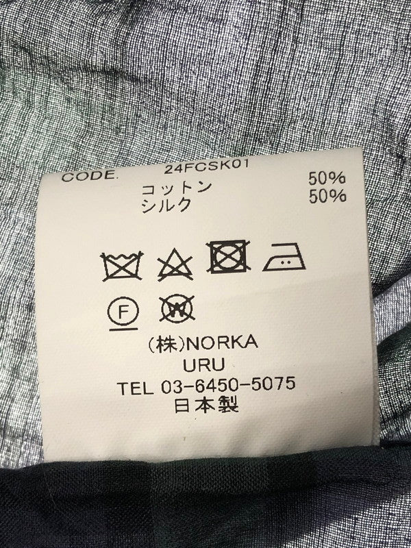 【中古品】【メンズ】 URU ウル 24AW OPEN COLLAR L S SHIRT CHECK 24FCSK01 2024秋冬 オープンカラー長袖シャツ トップス ドメスティックブランド 140-260730-su-03-tagh サイズ：2 カラー：グリーン 万代Net店