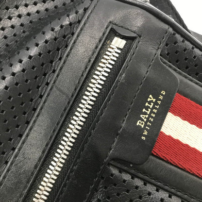 【中古品】【メンズ】 BALLY バリー LINE MESH SHOULDER BAG パンチングレザー メッシュ ショルダーバッグ ライン カバン 188-260802-hi-20-tagh カラー：ブラック 万代Net店