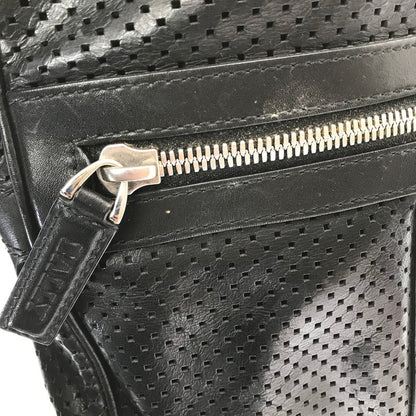 【中古品】【メンズ】 BALLY バリー LINE MESH SHOULDER BAG パンチングレザー メッシュ ショルダーバッグ ライン カバン 188-260802-hi-20-tagh カラー：ブラック 万代Net店