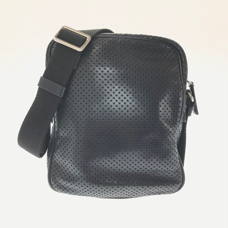 【中古品】【メンズ】 BALLY バリー LINE MESH SHOULDER BAG パンチングレザー メッシュ ショルダーバッグ ライン カバン 188-260802-hi-20-tagh カラー：ブラック 万代Net店