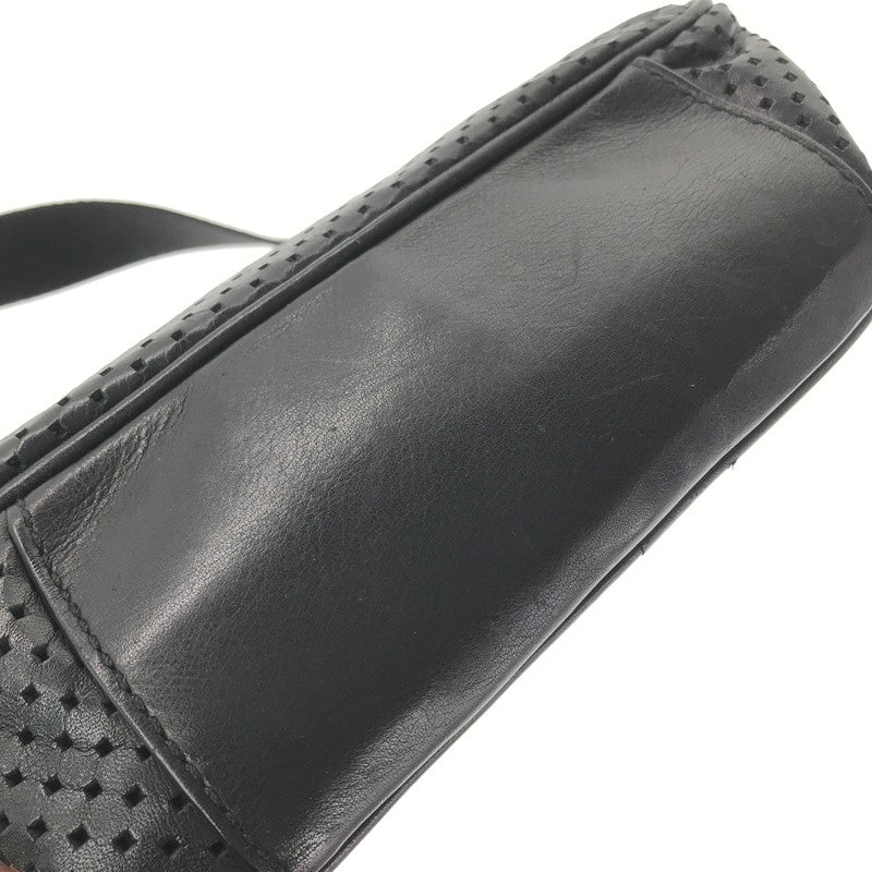 【中古品】【メンズ】 BALLY バリー LINE MESH SHOULDER BAG パンチングレザー メッシュ ショルダーバッグ ライン カバン 188-260802-hi-20-tagh カラー：ブラック 万代Net店