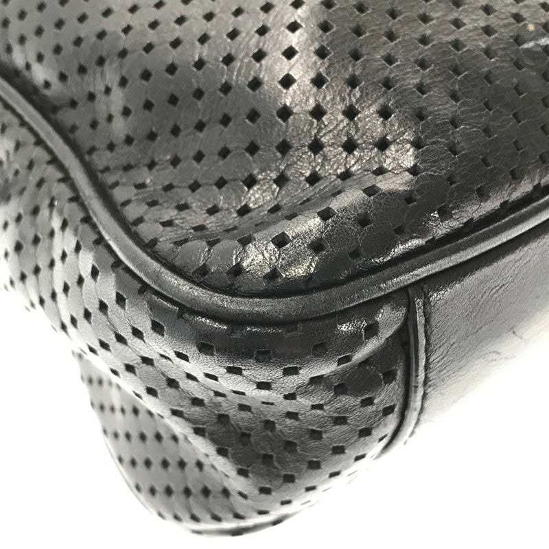 【中古品】【メンズ】 BALLY バリー LINE MESH SHOULDER BAG パンチングレザー メッシュ ショルダーバッグ ライン カバン 188-260802-hi-20-tagh カラー：ブラック 万代Net店