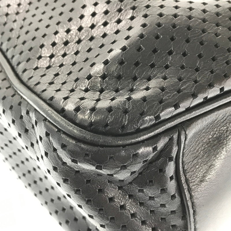 【中古品】【メンズ】 BALLY バリー LINE MESH SHOULDER BAG パンチングレザー メッシュ ショルダーバッグ ライン カバン 188-260802-hi-20-tagh カラー：ブラック 万代Net店