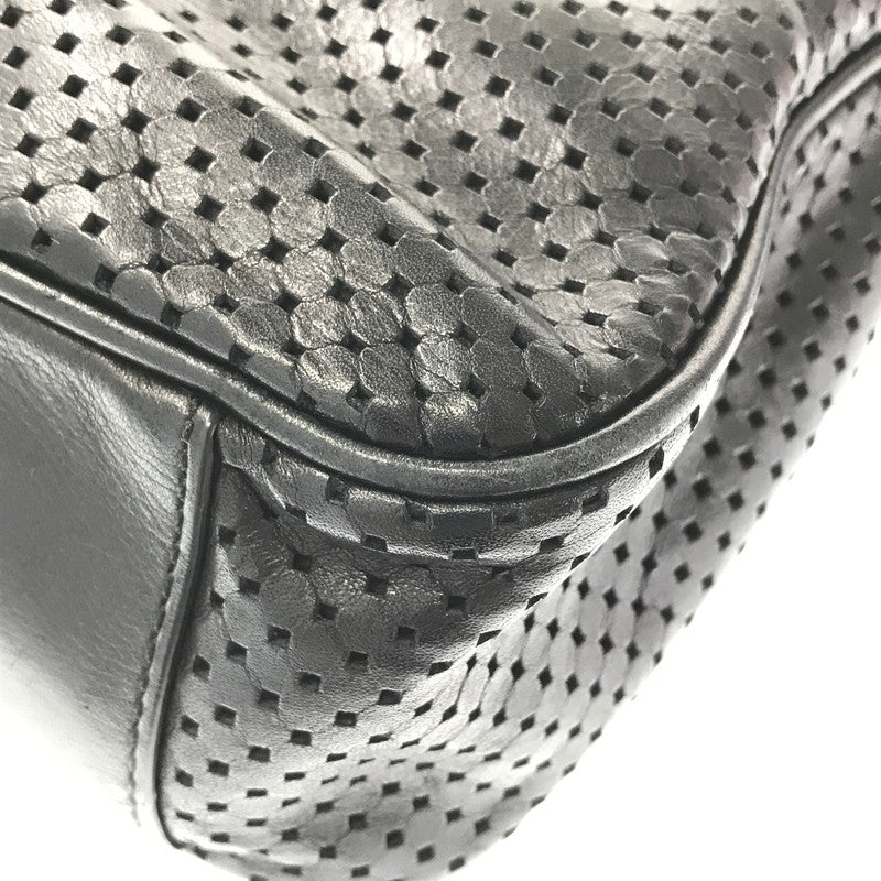 【中古品】【メンズ】 BALLY バリー LINE MESH SHOULDER BAG パンチングレザー メッシュ ショルダーバッグ ライン カバン 188-260802-hi-20-tagh カラー：ブラック 万代Net店