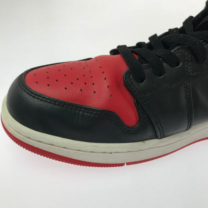【中古品】【メンズ】 NIKE ナイキ AIR JORDAN 1 MID BRED TOE DQ8426-060 エアジョーダン ワン スニーカー 靴 160-260730-rt-12-tagh サイズ：28.5cm US10.5 カラー：BLACK/FIRE RED-WHITE 万代Net店