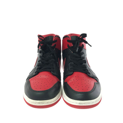 【中古品】【メンズ】 NIKE ナイキ AIR JORDAN 1 MID BRED TOE DQ8426-060 エアジョーダン ワン スニーカー 靴 160-260730-rt-12-tagh サイズ：28.5cm US10.5 カラー：BLACK/FIRE RED-WHITE 万代Net店