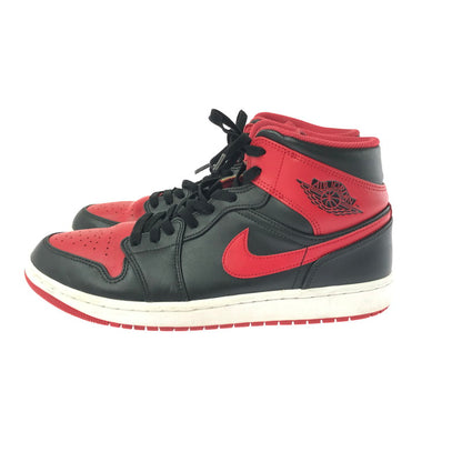 【中古品】【メンズ】 NIKE ナイキ AIR JORDAN 1 MID BRED TOE DQ8426-060 エアジョーダン ワン スニーカー 靴 160-260730-rt-12-tagh サイズ：28.5cm US10.5 カラー：BLACK/FIRE RED-WHITE 万代Net店