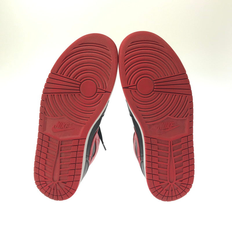 【中古品】【メンズ】 NIKE ナイキ AIR JORDAN 1 MID BRED TOE DQ8426-060 エアジョーダン ワン スニーカー 靴 160-260730-rt-12-tagh サイズ：28.5cm US10.5 カラー：BLACK/FIRE RED-WHITE 万代Net店