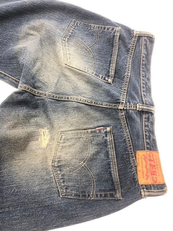 【中古品】【メンズ】 THE FLAT HEAD ザ フラット ヘッド TIGHT STRAIGHT DENIM PANTS 3001Z タイト ストレート デニム パンツ ジーンズ ボトムス 156-260731-rt-04-tagh サイズ：W36 L36 カラー：インディゴ 万代Net店