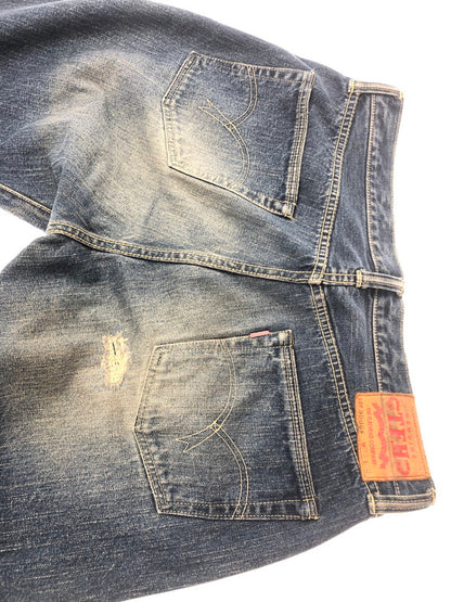 【中古品】【メンズ】 THE FLAT HEAD ザ フラット ヘッド TIGHT STRAIGHT DENIM PANTS 3001Z タイト ストレート デニム パンツ ジーンズ ボトムス 156-260731-rt-04-tagh サイズ：W36 L36 カラー：インディゴ 万代Net店