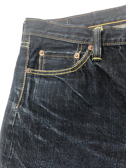 【中古品】【メンズ】 THE FLAT HEAD ザ フラット ヘッド TIGHT STRAIGHT DENIM PANTS 3001Z タイト ストレート デニム パンツ ジーンズ ボトムス 156-260731-rt-04-tagh サイズ：W36 L36 カラー：インディゴ 万代Net店