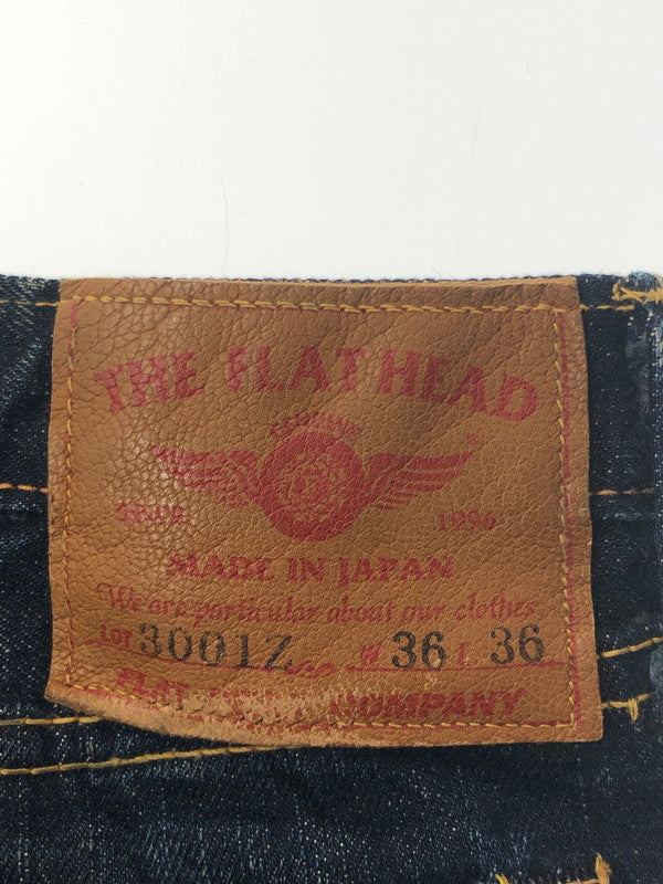 【中古品】【メンズ】 THE FLAT HEAD ザ フラット ヘッド TIGHT STRAIGHT DENIM PANTS 3001Z タイト ストレート デニム パンツ ジーンズ ボトムス 156-260731-rt-04-tagh サイズ：W36 L36 カラー：インディゴ 万代Net店