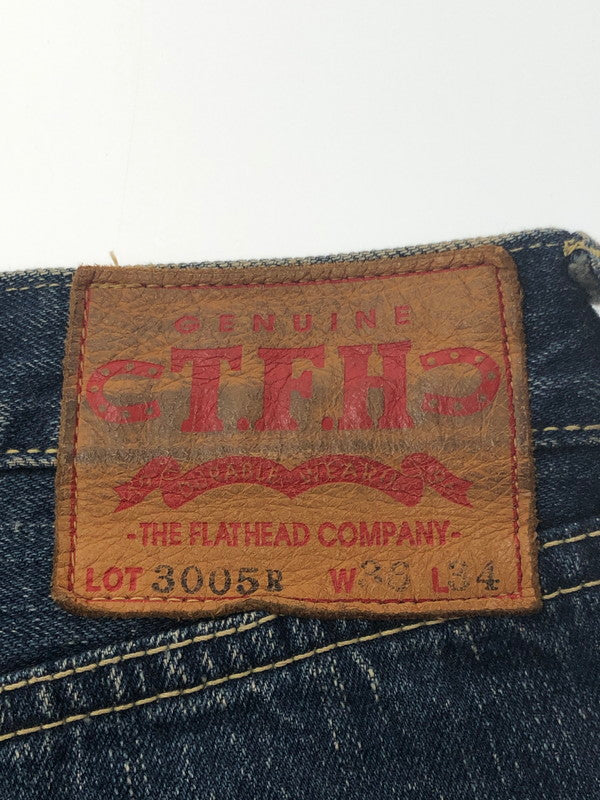 【現状渡し品】【メンズ】 THE FLAT HEAD ザ フラット ヘッド REGULAR FIT DENIM PANTS 3005R レギュラー フィット デニム パンツ ジーンズ ボトムス 156-260731-rt-03-tagh サイズ：W36 L34 カラー：インディゴ 万代Net店