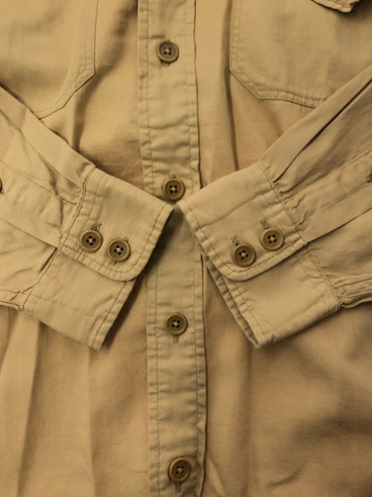 【中古品】【メンズ】 RRL ダブルアールエル LS MILITARY SHIRT BEIGE 782775533001 ミリタリー系長袖シャツ アメカジ トップス ヴィンテージ 145-260730-su-02-tagh サイズ：M カラー：ベージュ 万代Net店