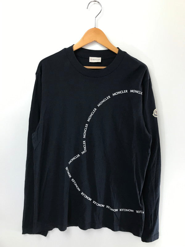 【中古品】【メンズ】 MONCLER モンクレール L/S T-SHIRT NAVY H10918D00009 8390T ロングスリーブ Tシャツ 長袖Tシャツ トップス 141-260731-rt-07-tagh サイズ：L カラー：ネイビー 万代Net店