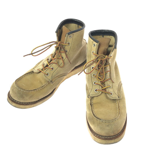 【現状渡し品】【メンズ】 RED WING CLASSIC MOC TOE SUEDE BOOTS 8173 クラシックモックトゥ スエードブーツ 靴 165-260803-ki-13-tagh サイズ：27cm US9 カラー：ベージュ 万代Net店