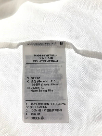 【中古品】【メンズ】 NIKE ナイキ × STUSSY ステューシー BEACH CREW T-SHIRT WHITE ビーチ クルー Tシャツ トップス 142-260801-rt-13-tagh サイズ：XL カラー：ホワイト 万代Net店