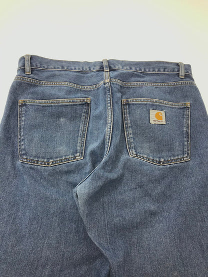 【中古品】【メンズ】 CARHARTT WIP カーハート ダブリューアイピー NEWEL JEANS I029208 ニューエル ジーンズ ボトムス 153-260801-rt-27-tagh サイズ：34 カラー：インディゴ 万代Net店